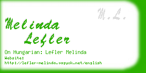 melinda lefler business card